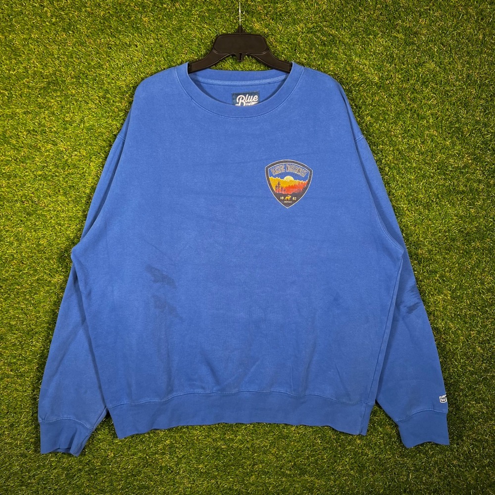 Blue 84 Oregon‎ Coast Newport Sweatshirt XL Blue Pacific Northwest Graphic